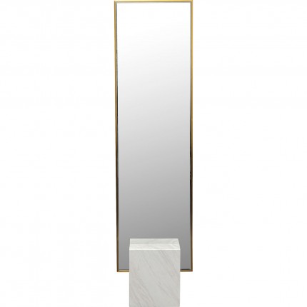 Staande Spiegel Hulda 180x46cm goud en wit Kare Design