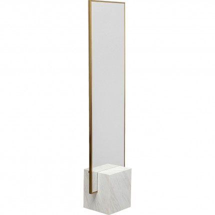 Staande Spiegel Hulda 180x46cm goud en wit Kare Design