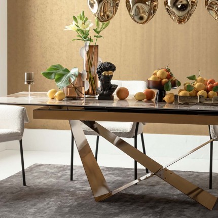 Uitschuifbare Eettafel Connesso 260x90cm wit Kare Design