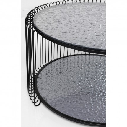 Coffee table Wire Double Bubble black (2/Set) Kare Design