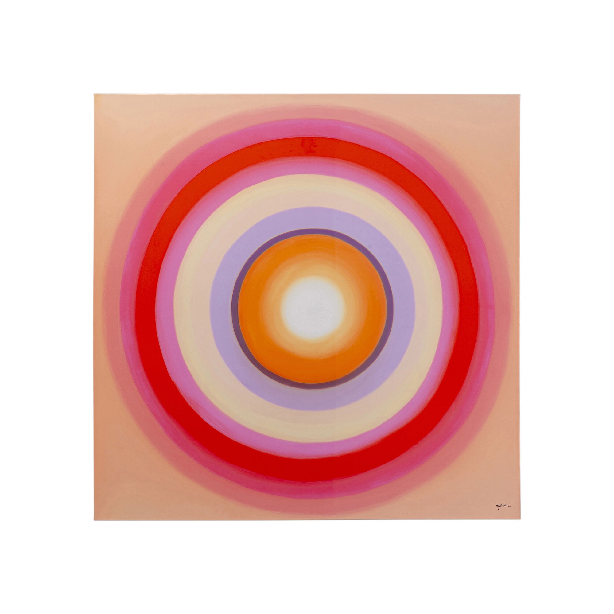 Tableau sur toile Tendency Circle rose 120x120cm