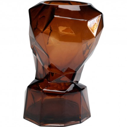 Vase Prisma face brown 30cm Kare Design