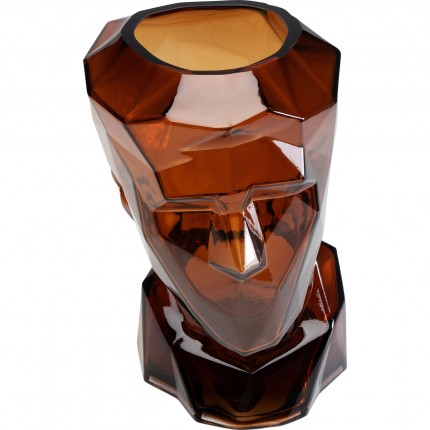 Vase Prisma face brown 30cm Kare Design