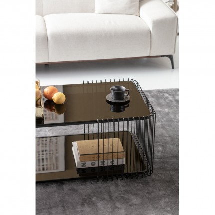 Coffee Table Wire Double 120x60cm black Kare Design