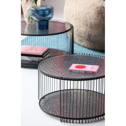 Coffee table Wire Double Bubble black (2/Set) Kare Design