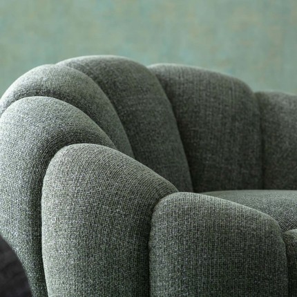 Draaifauteuil Peppo Bloom Melange groen Kare Design