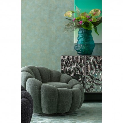 Draaifauteuil Peppo Bloom Melange groen Kare Design