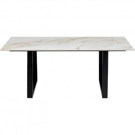 Eettafel Eternity 180x90cm wit en zwart Kare Design