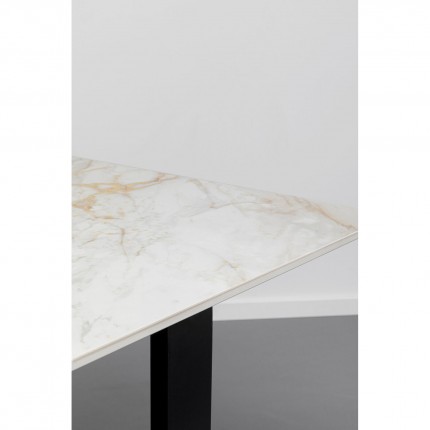 Eettafel Eternity 180x90cm wit en zwart Kare Design