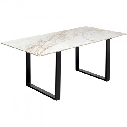 Eettafel Eternity 180x90cm wit en zwart Kare Design