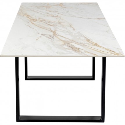 Eettafel Eternity wit en zwart 180x90cm Kare Design