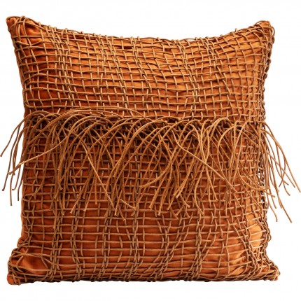 Cushion Zoe orange fringes Kare Design