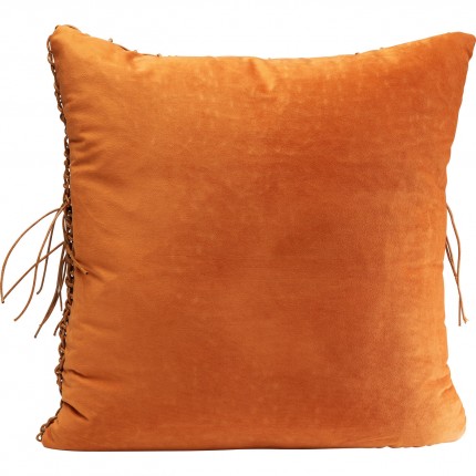 Cushion Zoe orange fringes Kare Design