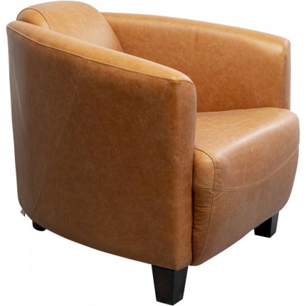 Fauteuil Cigar Lounge leder lichtbruin Kare Design