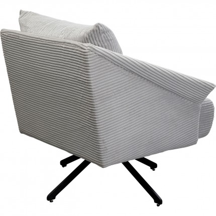 Draaifauteuil Milo fluweel beige Kare Design