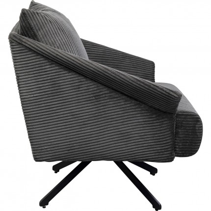 Draaifauteuil Milo fluweel grijs Kare Design