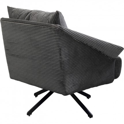 Draaifauteuil Milo fluweel grijs Kare Design