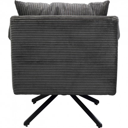 Swivel Armchair Milo velvet grey Kare Design