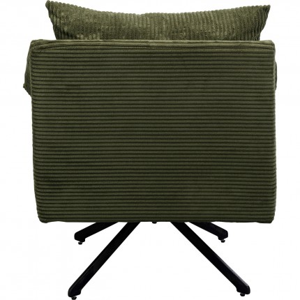 Draaifauteuil Milo fluweel groen Kare Design