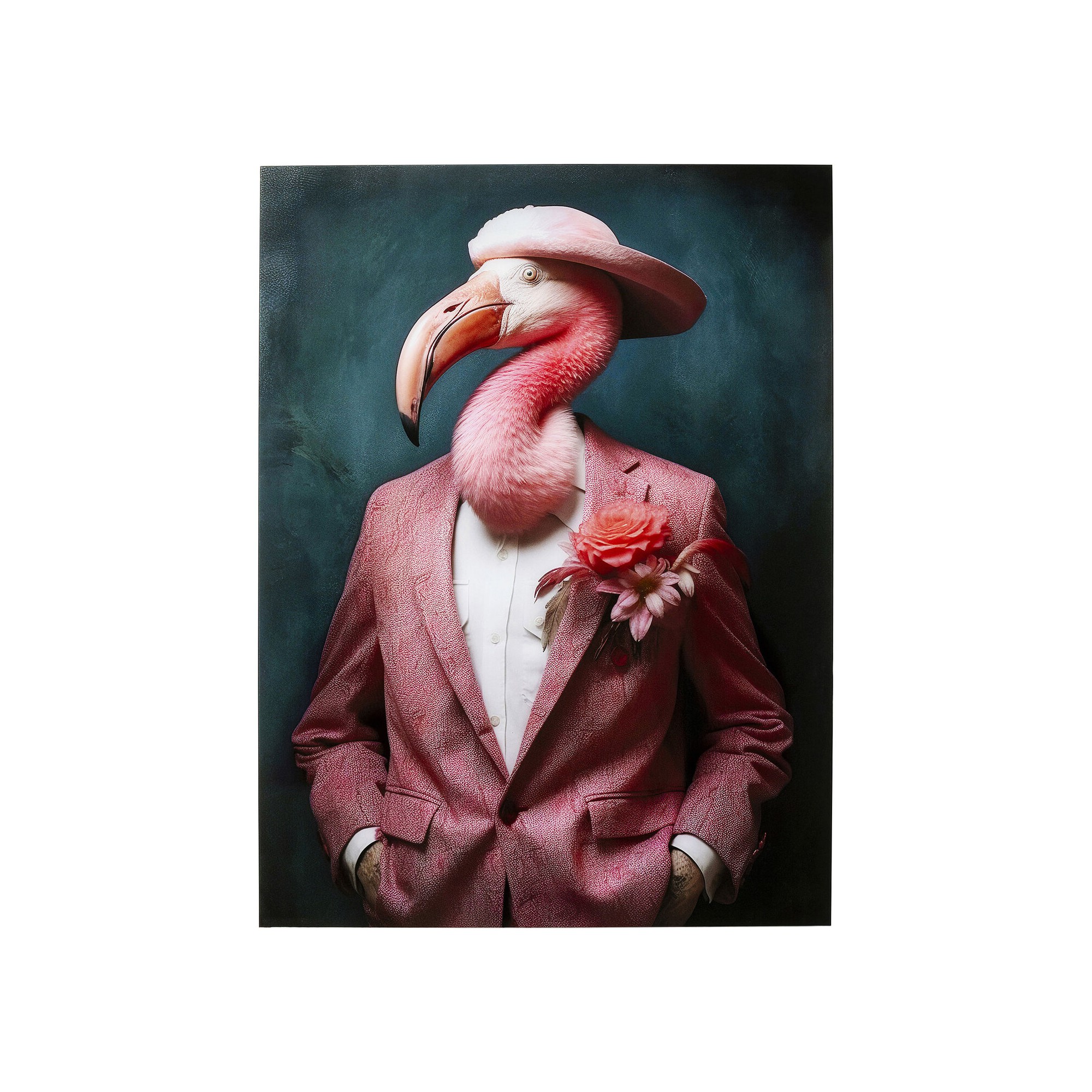 Tableau en verre Mister Flamingo 120x160cm