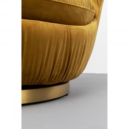 Swivel Armchair Nube velvet yellow Kare Design