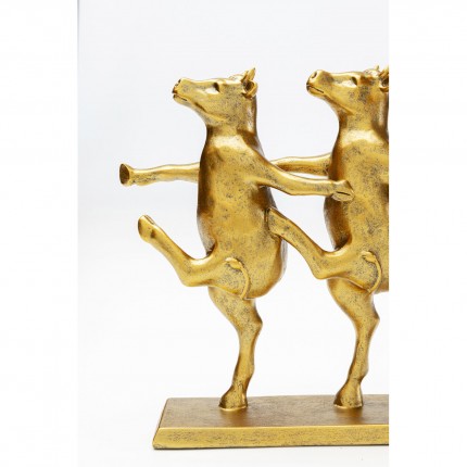 Deco dancing cows gold Kare Design