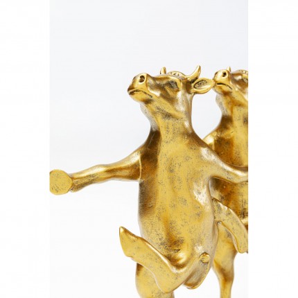 Deco dancing cows gold Kare Design