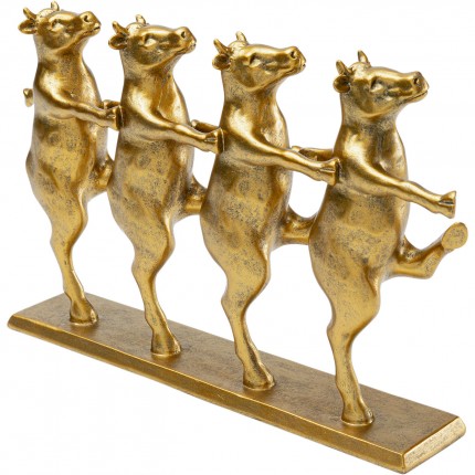 Deco dancing cows gold Kare Design