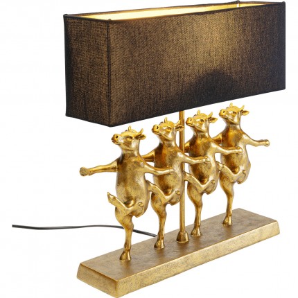 Table Lamp dancing cows gold Kare design