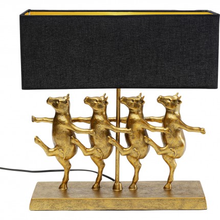 Table Lamp dancing cows gold Kare design