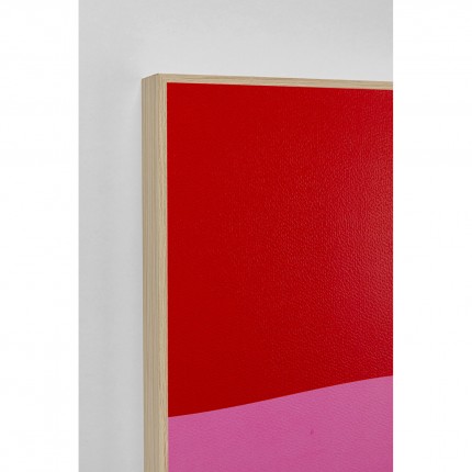 Schilderij teckel rood en roze (2/Set) Kare Design