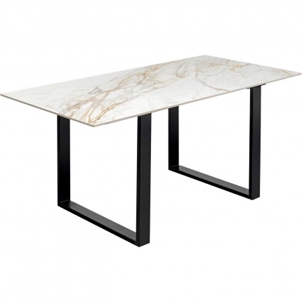 Eettafel Eternity 160x80cm wit en zwart Kare Design