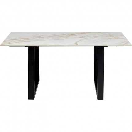 Eettafel Eternity 160x80cm wit en zwart Kare Design