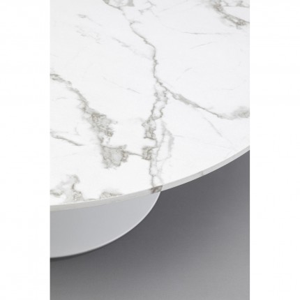 Coffee Table Schickeria marbleprint white Ø110cm Kare Design