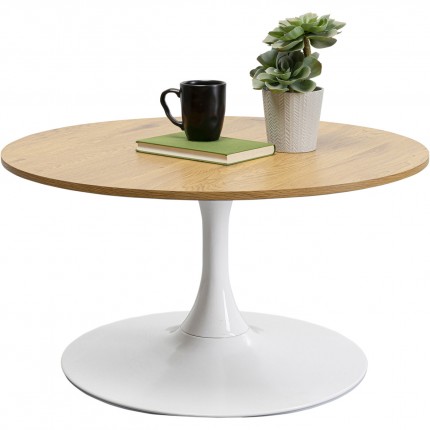 Coffee Table Schickeria oak and white Ø80cm Kare Design