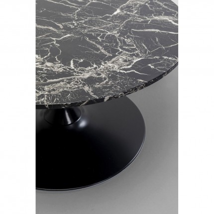 Coffee Table Schickeria marbleprint black Ø80cm Kare Design