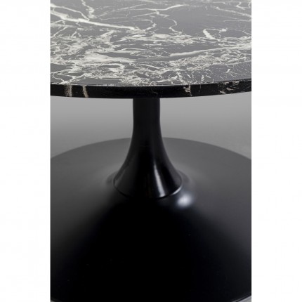 Coffee Table Schickeria marbleprint black Ø80cm Kare Design