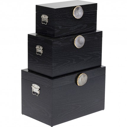 Boxes Nifty black (3/Set) Kare Design