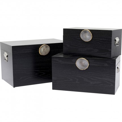 Boxes Nifty black (3/Set) Kare Design