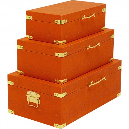 Boxes Noah orange (3/Set) Kare Design