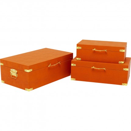 Boxes Noah orange (3/Set) Kare Design