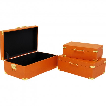 Boxes Noah orange (3/Set) Kare Design