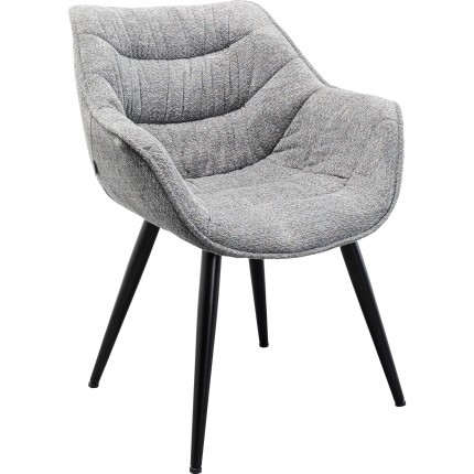 Chair with armrests Thelma Melange grey Kare Design