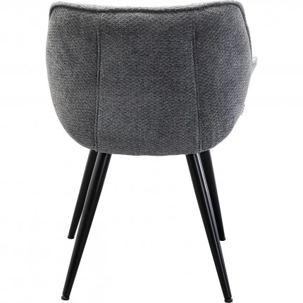 Chair with armrests Thelma Melange grey Kare Design