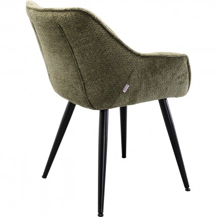 Chair with armrests Thelma Melange green Kare Design