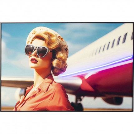 Framed Picture LED Jetset blond 120x80cm Kare Design