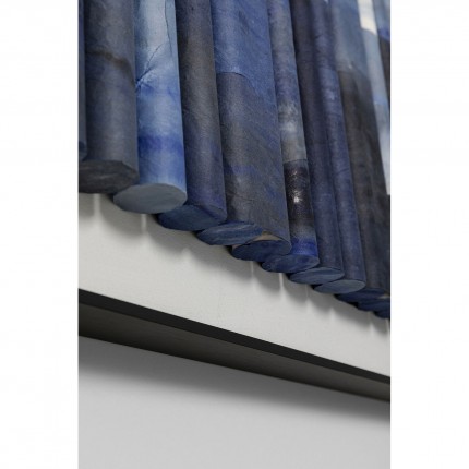 Framed Picture 3D Shadow Skyline blue 160x60cm Kare Design