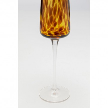 Champagne Glass Caramel (4/set) Kare Design