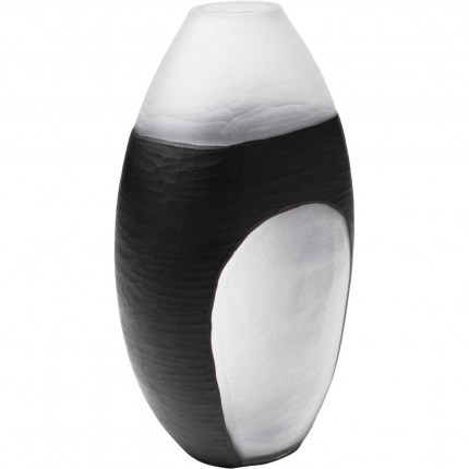 Vase Shadow black and white 41cm Kare Design