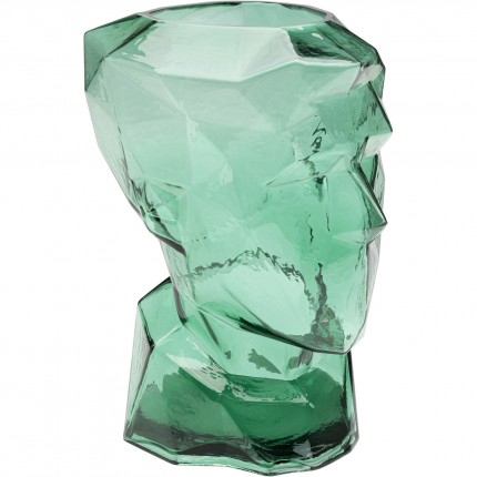 Vase Prisma face green 30cm Kare Design